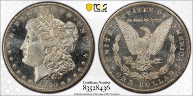 1880-CC $1 VAM 5 8/7 High 7 MS66DMPL