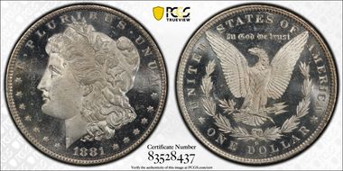 1881-O $1 MS65+ DMPL