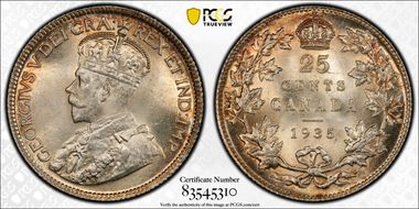 1935 25C MS66