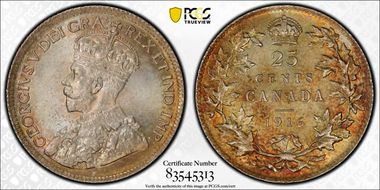 1916 25C MS66