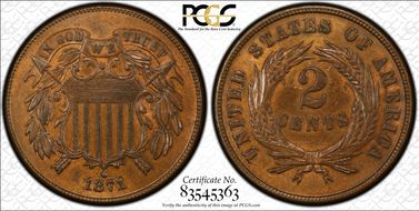 1871 2C AU58BN