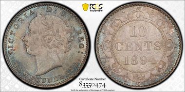 1894 10C Obverse 3 MS66