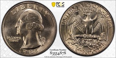 1985-P 25C MS67
