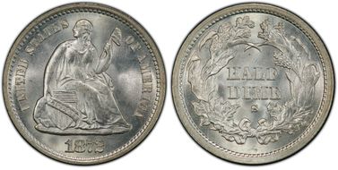 1872-S H10C Mintmark Above Bow MS66+