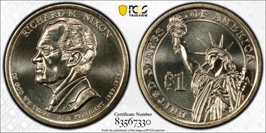 2016-D $1 Richard M. Nixon  Position B MS68