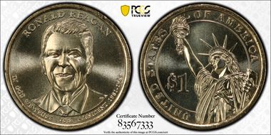 2016-D $1 Ronald Reagan Position B MS68