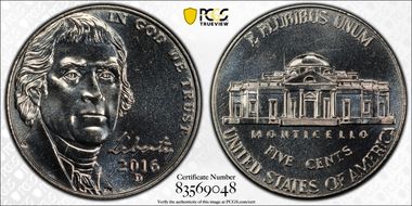 2016-D 5C MS68FS