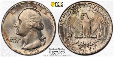 1950-D 25C MS66+