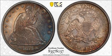 1873 50C Arrows MS64