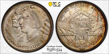 1935-D 50C Arkansas MS67