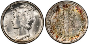 1917 10C MS67+ FB