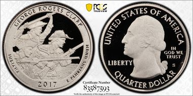 2017-S 25C George Rogers Clark NP PR69DCAM