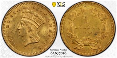 1862 G$1 MS62