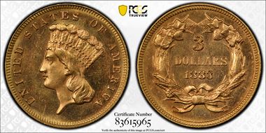 1883 $3 MS64+