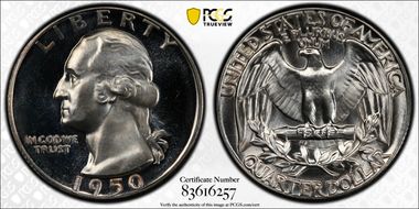 1950 25C PR67+