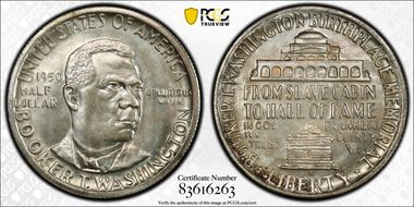 1950-S 50C Booker T. Washington MS67