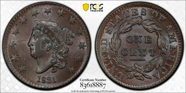 1831 1C N-3 MS63BN