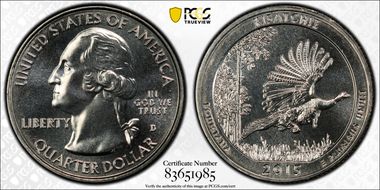 2015-D 25C Kisatchie NP MS68