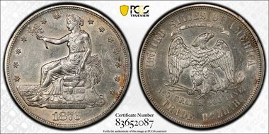 1876-S T$1 AU53