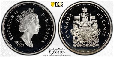 2002 50C Jubilee PR67DCAM