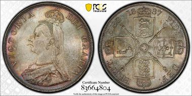 1887 Dbl Fl S-3923 Arabic 1 MS66