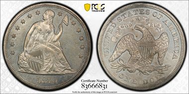 1870-CC $1 MS62