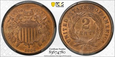 1866 2C MS65RB