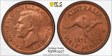 1951(p) 1/2D KM-42  w/ Dot MS63RB