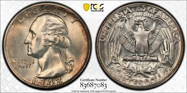 1942-S 25C MS66
