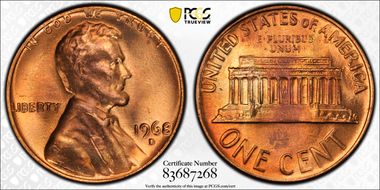 1968-D 1C MS66RD