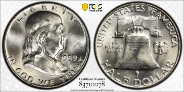 1959 50C MS65FBL