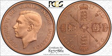 "1937" Dbl Fl X#104b INA Retro Issue Copper Fantasy PR66CAM