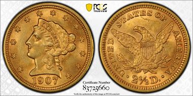 1907 $2.50 MS62