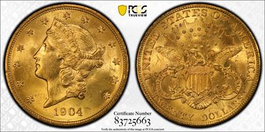 1904 $20 MS64