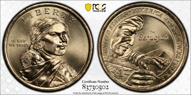 2017-P $1 Native American, Position A MS67