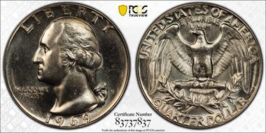 1969-D/D 25C RPM FS-501 MS66