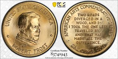 1983 AV Medal Robert Frost MS67