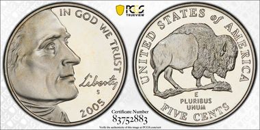 2005-S 5C Bison PR70DCAM