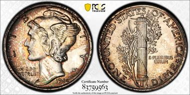 1944 10C MS66+ FB