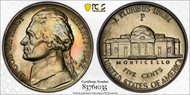 1942-P 5C Silver PR67+