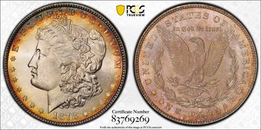 1878 7TF $1 Reverse of 1878 MS64