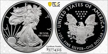 2016-W $1 Silver Eagle 30th Anniversary Lettered Edge PR69DCAM