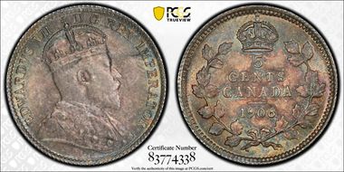 1906 5C Narrow Date MS65