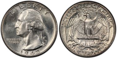 1943-S 25C Doubled Die Obverse MS66+