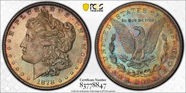 1878 7TF $1 R78 VAM 80 Weak LIB MS64