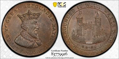 (c.1790) Tk 1/2D DH-65 Somersetshire, Bath MS64BN