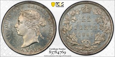 1887 25C MS65+