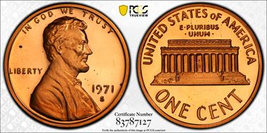 1971-S 1C PR69DCAM