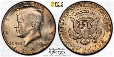 1982-P 50C No "FG" FS-901 MS66