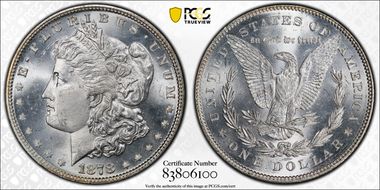 1878 7/8TF $1 VAM 33, Doubled Legs MS65